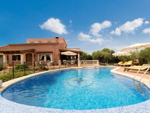 Blick vom Pool aufs Haus, Finca Diver, Muro