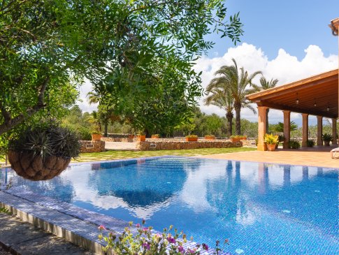 Blick vom Poolrand, Finca Auba Gran, Muro