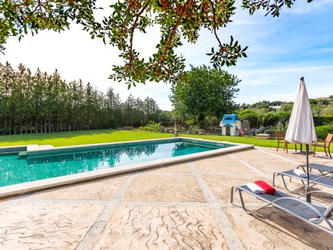Blick von der Poolterrasse, Finca Son Garreta, Campanet