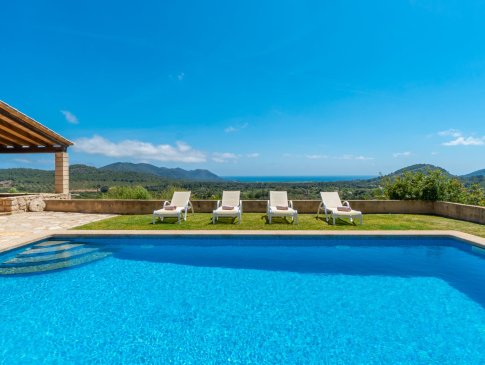 Pool mit grandiosem Blick bis zum Meer, Finca Es Coster, Son Servera