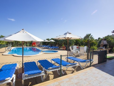 Eingezäunter Poolbereich, Finca Sa Palmaria1, Playa de Muro, CanPicafort