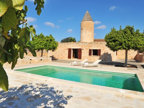 Poolbereich, Finca Moli, Santanyi