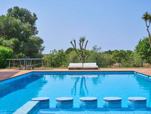 Pool mit Daybed, Can Fandango, Cala D'Or