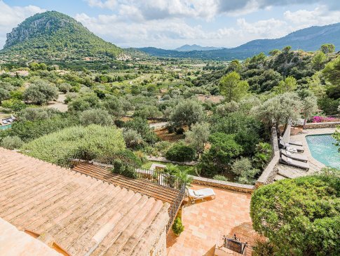 Blick aus dem OG ins Umland der Finca Castillito, Pollensa